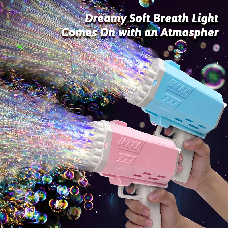 40 Hole Bubble Machine Handheld Porous Bubble Gun Birthday Wedding Ball Outdoor Toy [without Battery, Without Bubble Water]