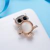 Luxury Animal Pins Imitation Pearls Rhinestone Brooches Elegant Owl Brooches  Gift Giving