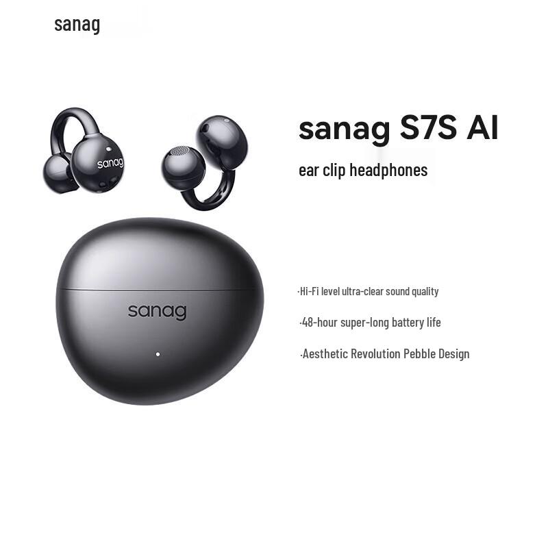 SANAG S7S AI Open-Ear Clip Bluetooth Headset