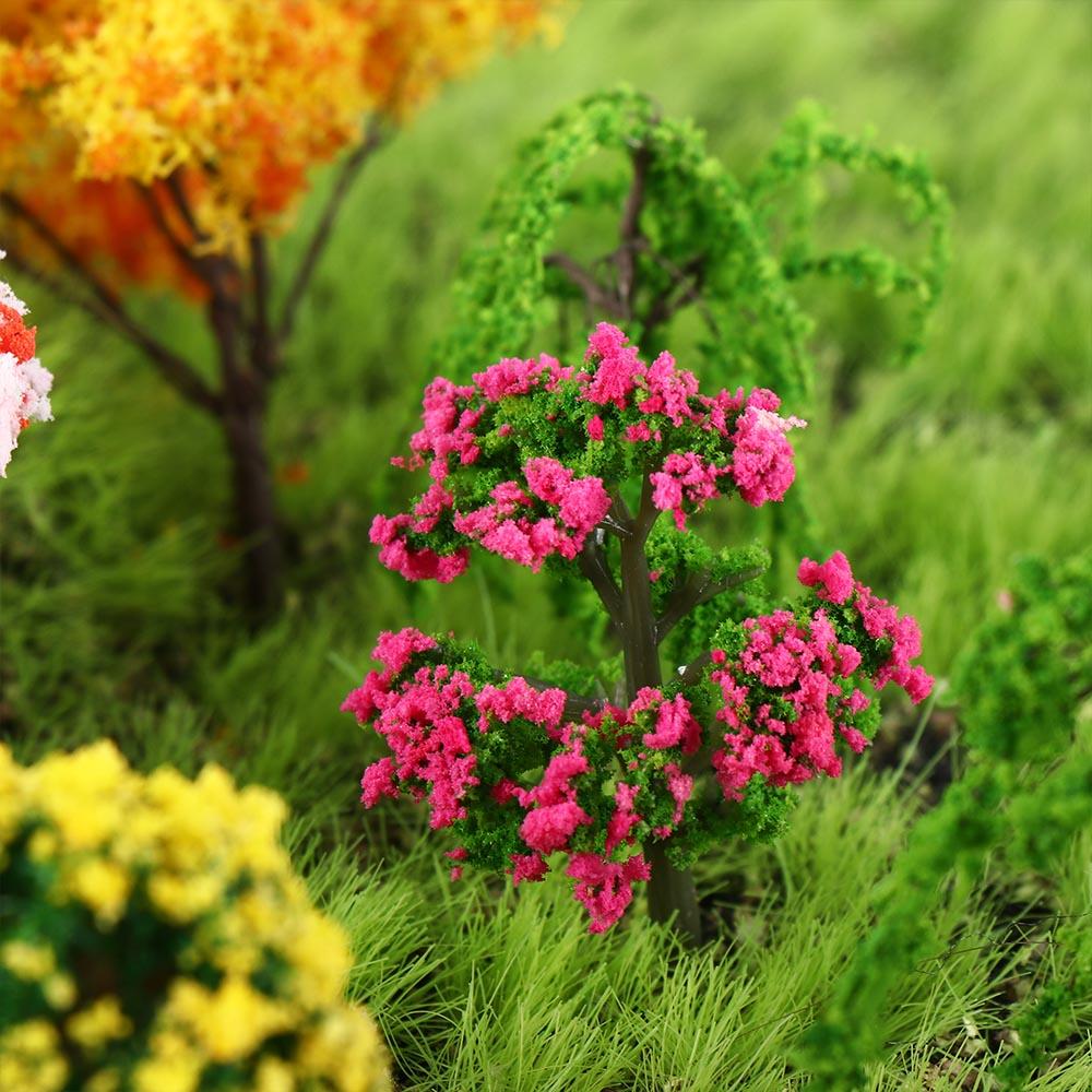 Plastic Sakura Miniatures Model Simulation Trees Landscape Multiple Styles   Garden