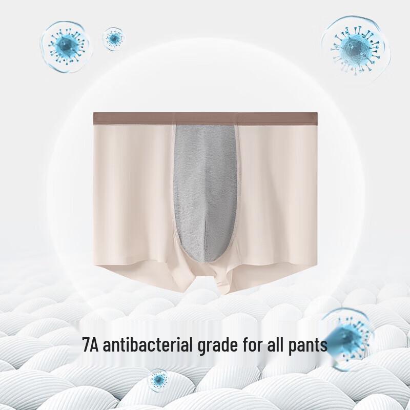Jianjiang Men's Ice Silk Antibacterial Boxer Briefs (3-Pack)