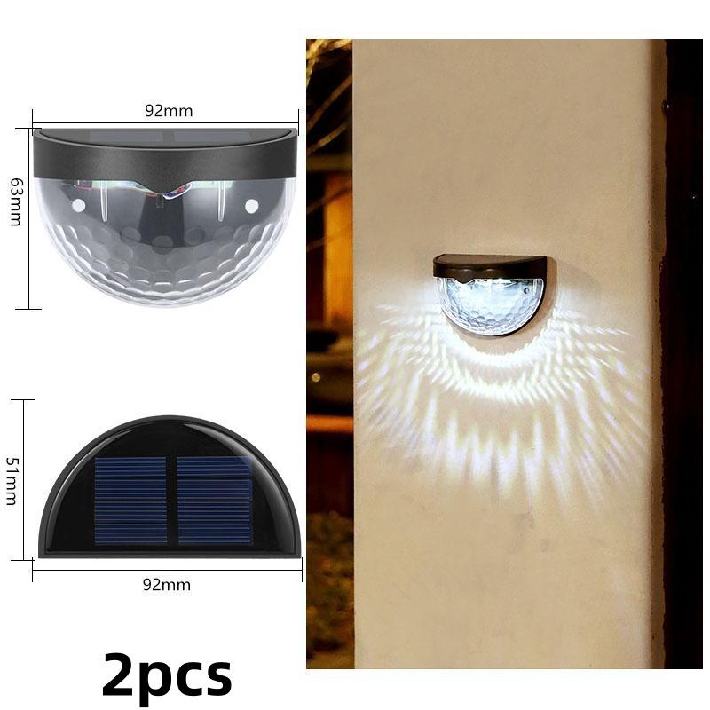 2Pack LED Solar Light Outdoor Wall Lamps Energy Garden Lamps Waterproof Solar Fence Lamp Decoration Festoon