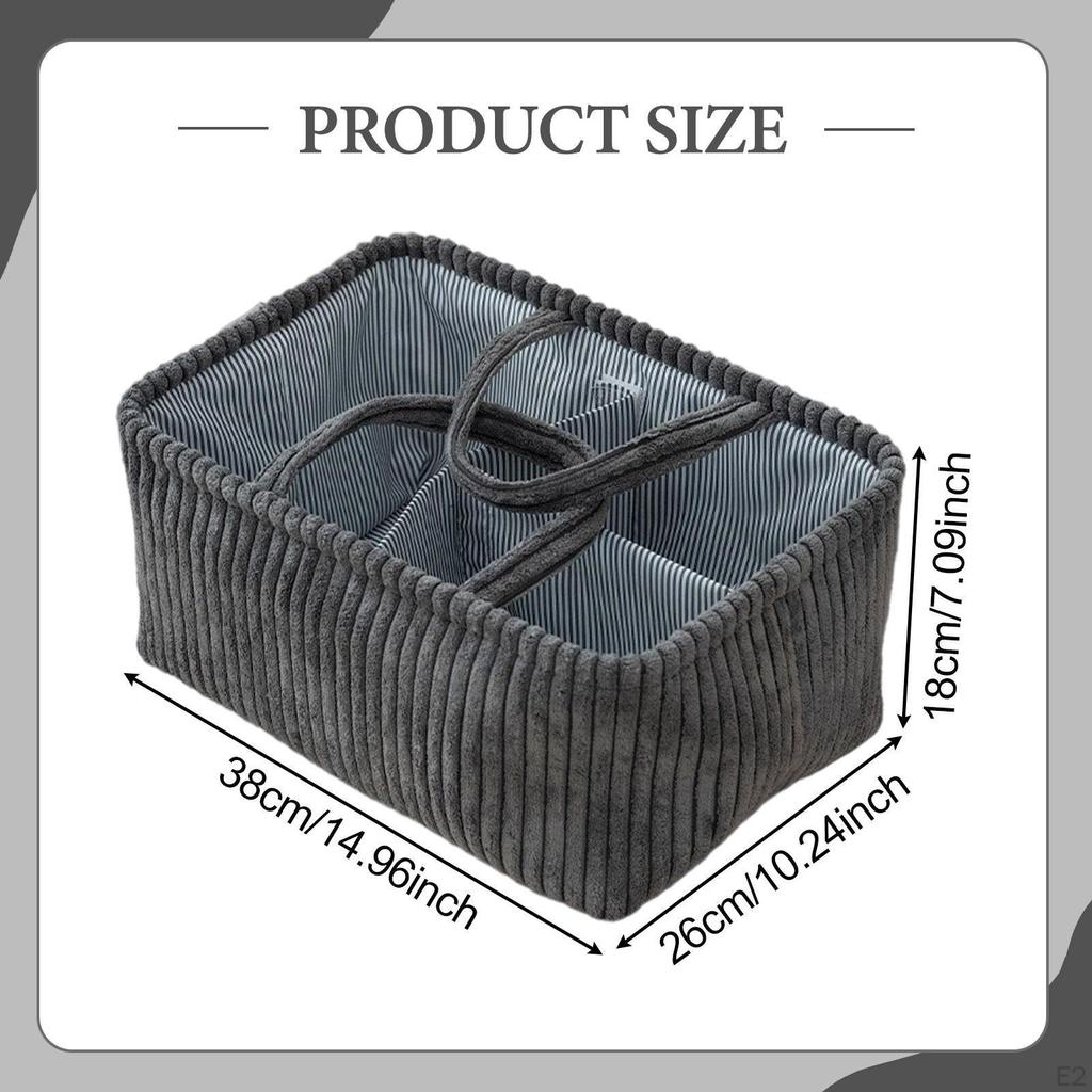 Handwoven Storage Basket Multifunction Sturdy with Handles Organizer for Towels Living Room