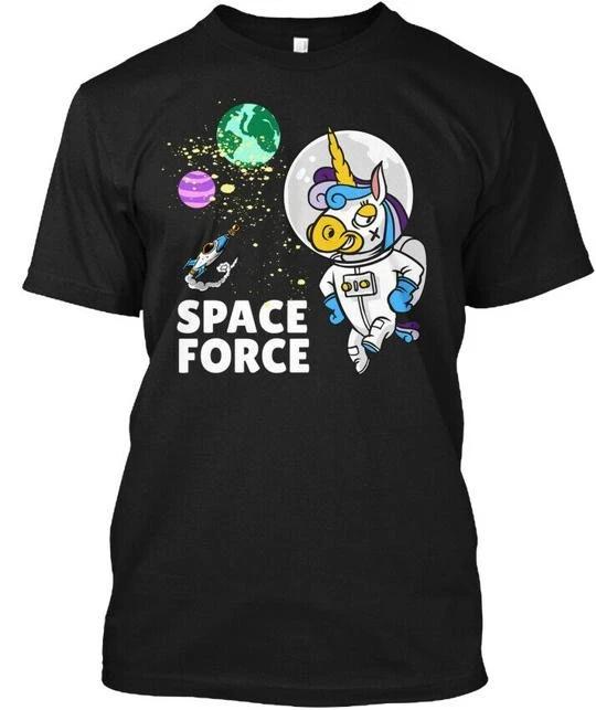 

Space Force Unicorn Rocket Us TTshirt Made in the USA Size S to 5XL L