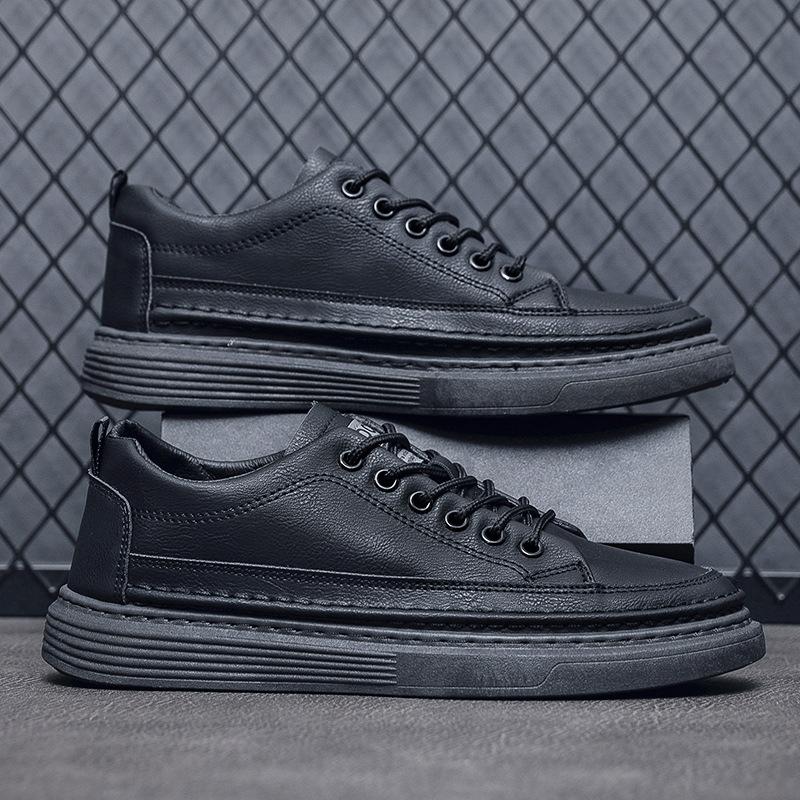 Spring and Autumn New British Casual Leather Shoes Men's Korean Version Trend Versatile Board Shoes Men's Business Dress Shoes Men's Fashion