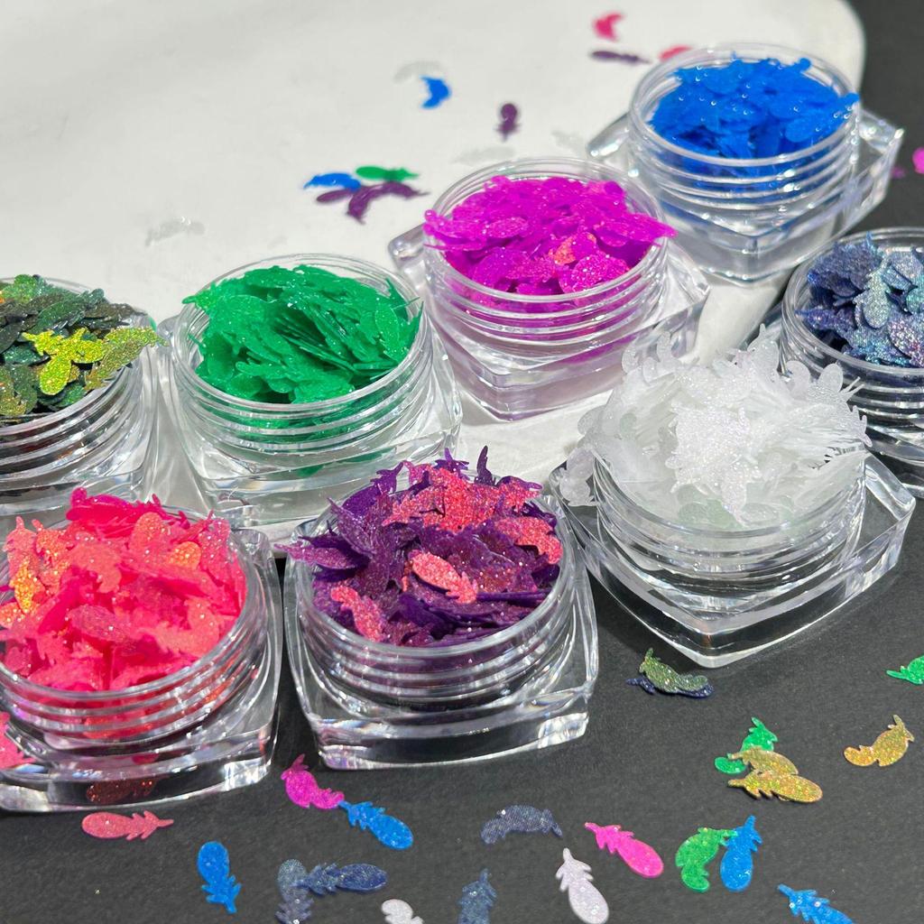 Aurora Borealis Reflective Crushed Diamond Nail Art Sequins Glitter Crystal Explosion 