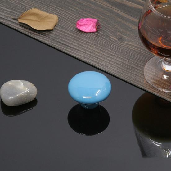 Puxador de gaveta de armário de cerâmica redondo moderno, puxador de móveis