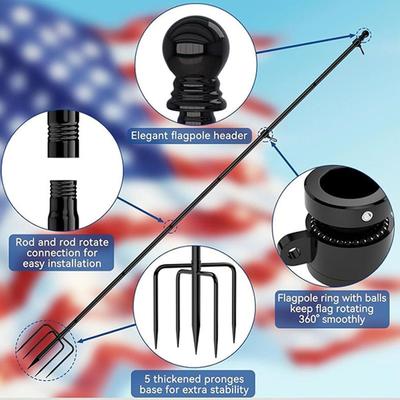In Ground Flag Pole For Outside House Heavy Duty Flag Pole Holder Height Heavy Duty Residential Flagpole For Backyard Lawn Patio