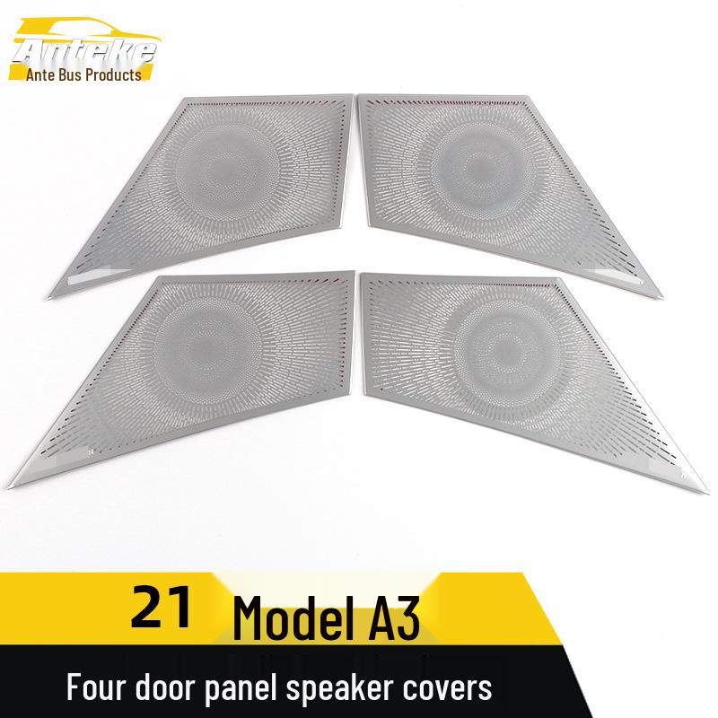 21 A3 Four-Door Speaker Cover Bright Trim: Audio Box Panel Modification Accessory