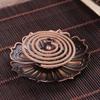 Incense Burner-Brass Lotus Stick Incense Holder,Detachable Incense Ash Catcher