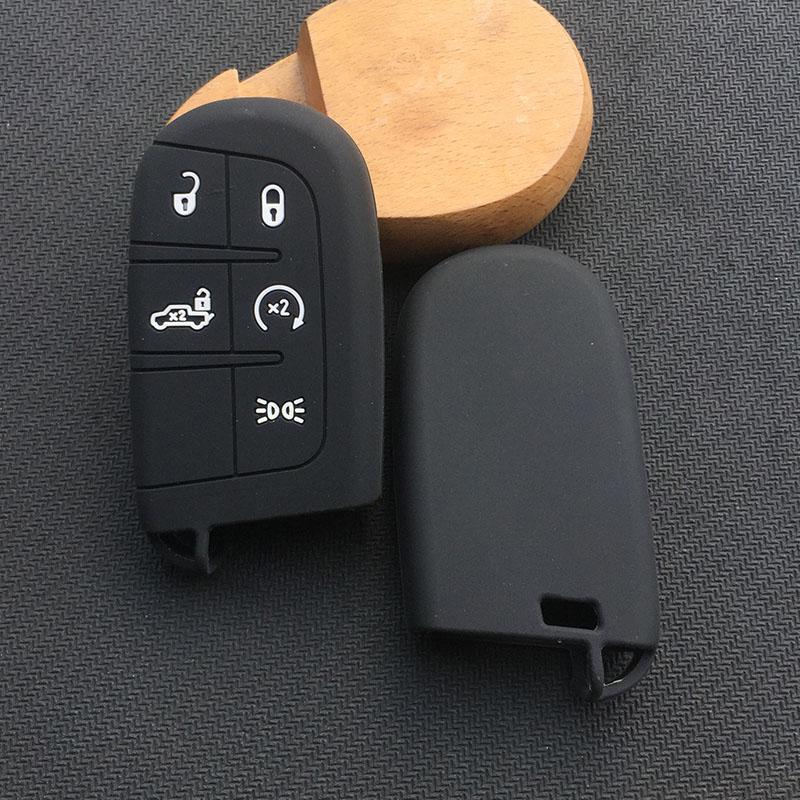 

5 button Silicone Rubber key FOB Shell Cover Case Set Protect shell holder for FIAT TIPO Toro 500X nuovo grazie Remote keyless чорний