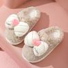 2025 winter new cotton slippers indoor non-slip cute warm plush eva bow cotton mop