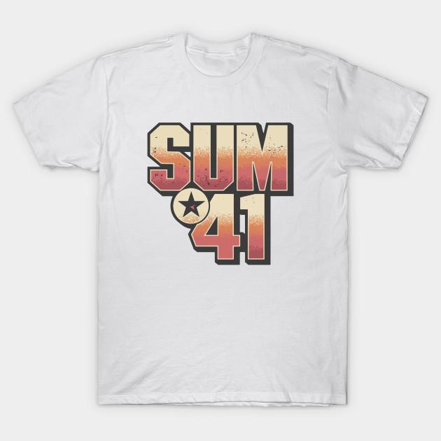 

Men Black Print T-shirt The Sum41 No-Cut Transfer Paper Print Cotton Tshirt 4XL білий