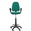 Tabouret Ergonomique Ayna Stool - PIQUERAS Y CRESPO - Tissu Vert Bali - Bras Fixes Inclus