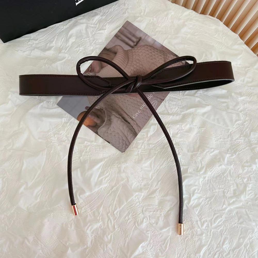 Wide Leather Thin Belt Waist Chain Knotted Waist Belt Fashion Waist Band  Women