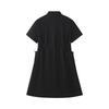 FILA Urban Tech Zipper Loose Solid Color Short Sleeve Dress Women dresses T11W621310FBK