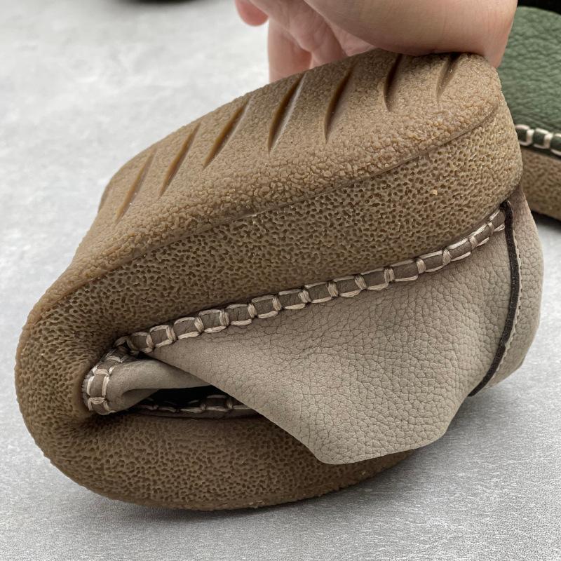 Johnature Retro Handmade Genuine Leather Loafers Soft Soled Cowhide Flat Women's Slip-on Shoes