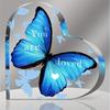2d Flat Acrylic Butterfly Heart Shaped Women's Gift Inspiring Desktop Decoration Carving Souvenir Table Center Decoration Thankful Gift