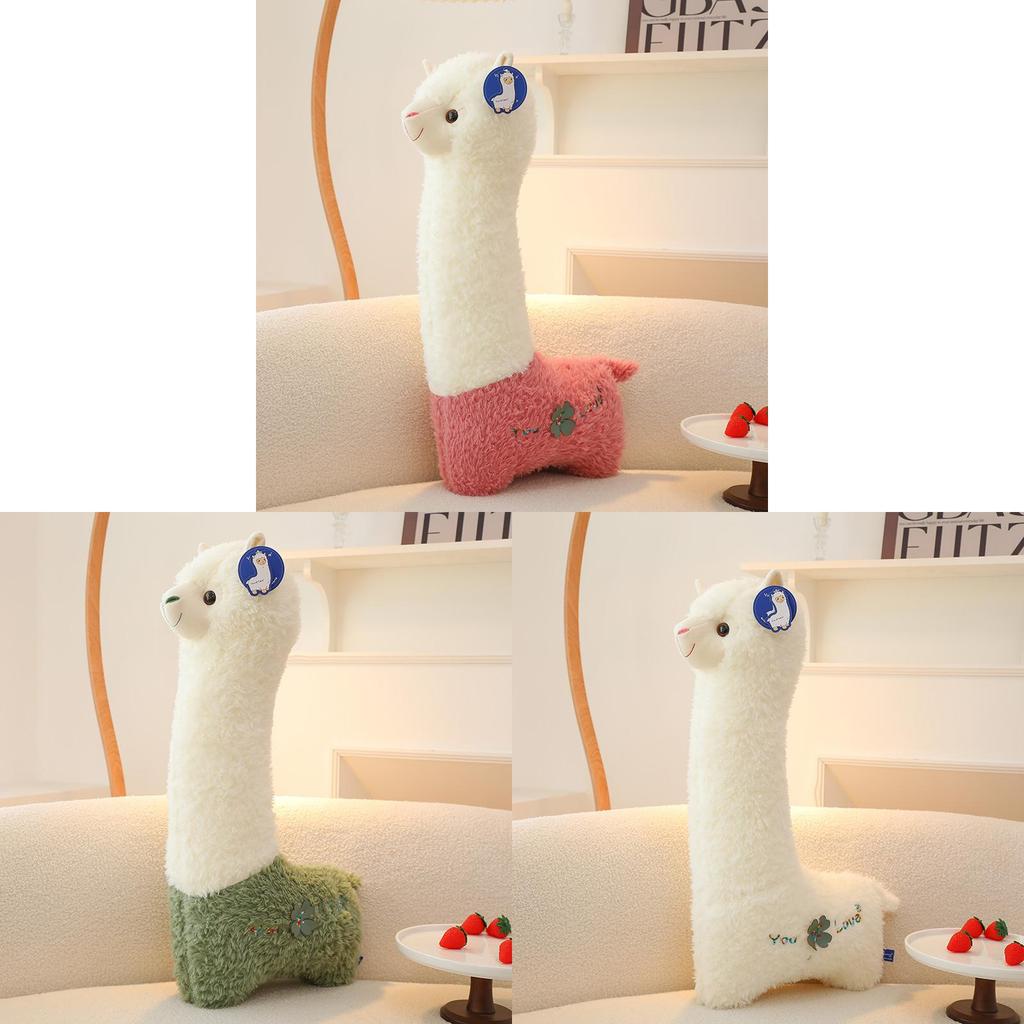 Alpaca Plush Stuffed Animal Soft Short Hair Fur Pillow For Kids Room Decor