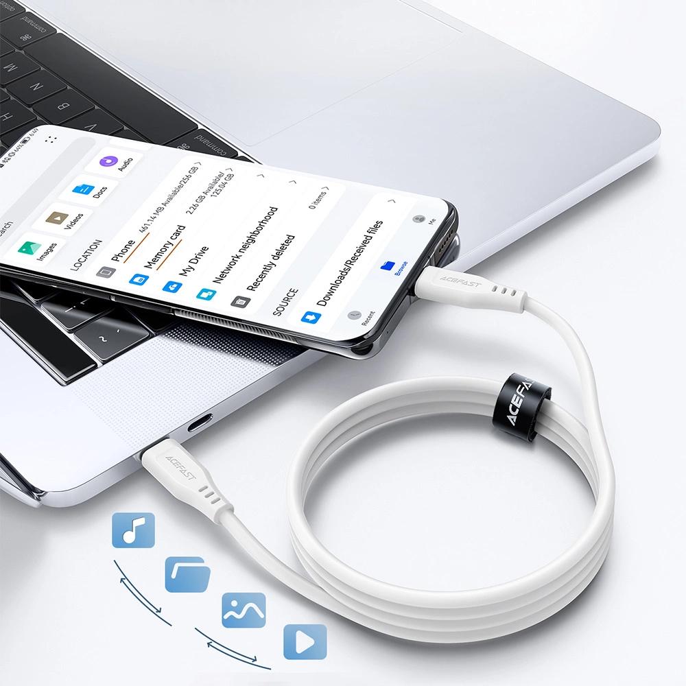 Kabel Acefast C3-03 Usb-C - Usb-C Pd Qc 60W 3A 480Mb/S 1,2M - Biały