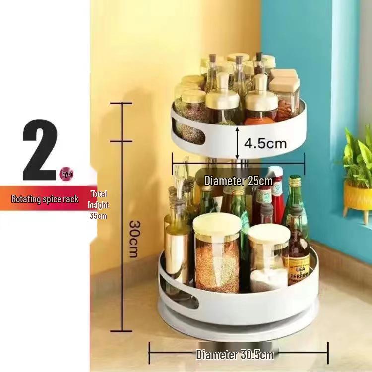 Drehbarer Gewürzständer & Badezimmerregal für Küche und Toilettenartikel