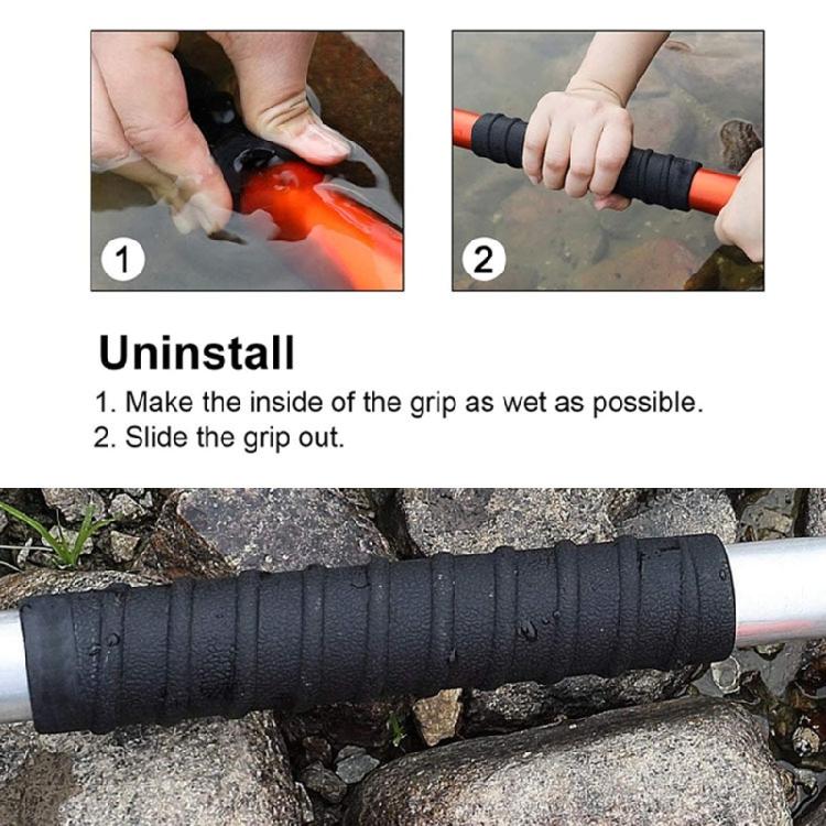 2Pcs Kayaking Oars Handle Cover Kayak Paddles Grip Nonslip Rubber Wrap Paddles Grip Canoes Handle Wrap Cover Enduring