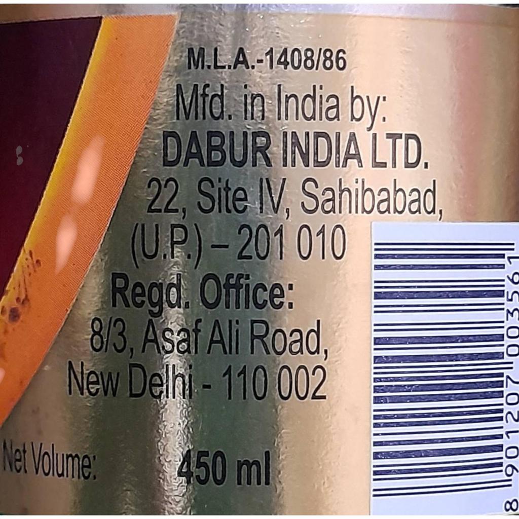 Dabur Bhringarajasava Syrup 450 Ml Pack of 1 Natural Hair & Immunity Boosting Tonic