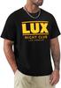Lucifer LUX Night Club Men T Shirt Anime Korean Fashion T Shirts Plain Black T Shirts Men