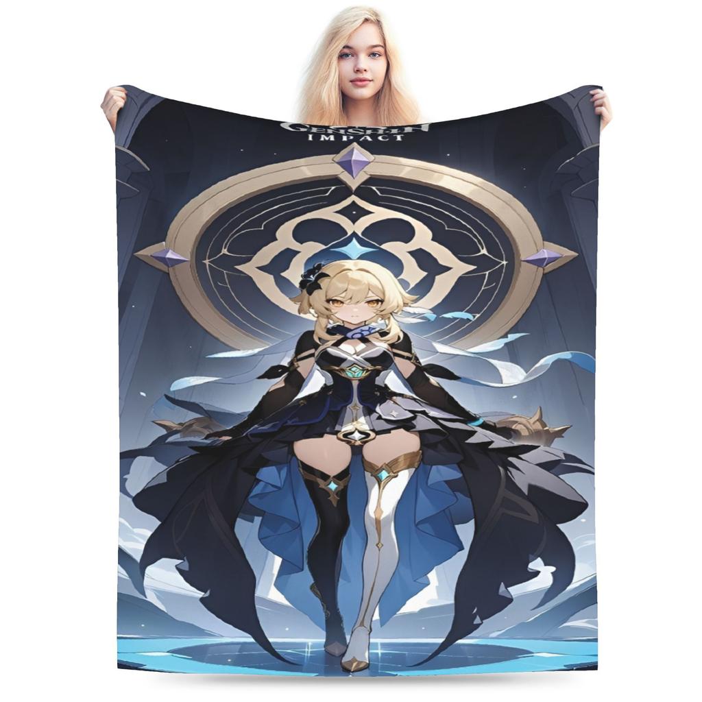 genshin impact game Accessories Blankets Soft Flannel Throw Blankets Comfortable Plush Thin Quilt