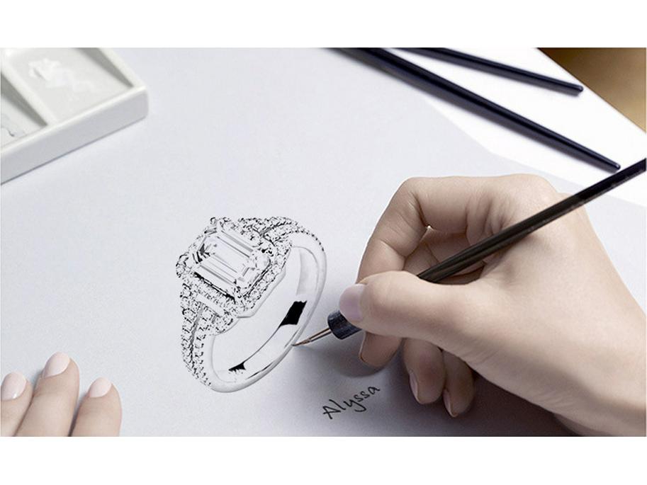 European and American Flash Diamond Rectangular Ring: Micro-Paved Full Diamond Wedding Band for Women (R2101-R4414)