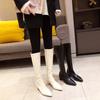But knee boots women's spring and autumn 2025 new high knight boots square head thick heel medium heel thin long boots