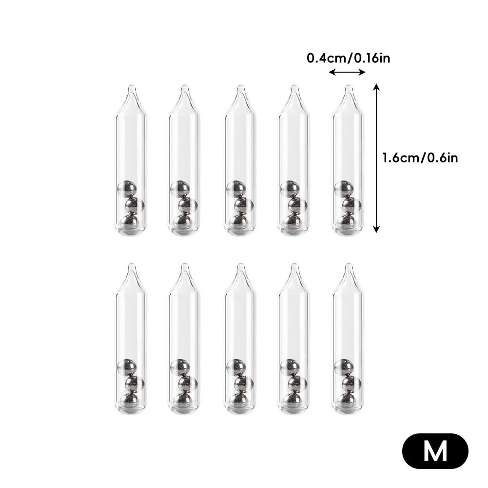 10PCS Lure Soft Bait Rattles With Glass Beads Attract Fish Noise Maker Fishing Supplies