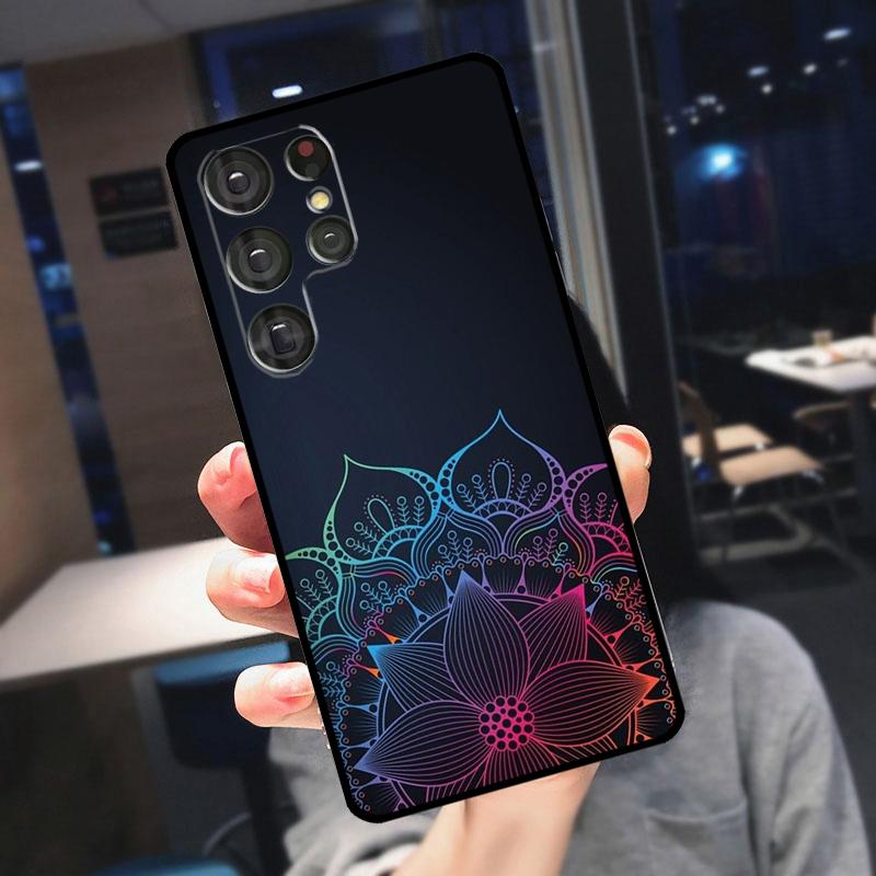Mandala Cover For Samsung Galaxy S25 S24 S21 S22 S23 Ultra S9 S10 Plus S24 FE S21 FE Phone Case