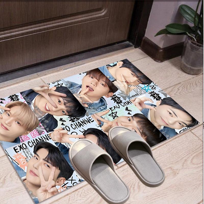 EXO Pattern Rug, Indoor/Outdoor Mat, for Picnic, Gameroom, Bedroom, Office, Living Room, Home Decor Carpet, Birthday Gift