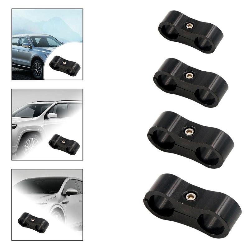 Premium Hose Separator Clamp Aluminum Alloy Fuel Line Mounting Oil Hose Brake Line Water Pipe Attachment for Auto Workshop