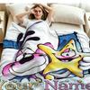 1PC Diddl Custom Name Patterned Flannel Blanket Suitable For All Seasons for Home Decor Warmth and Comfort Gifts Holiday Present