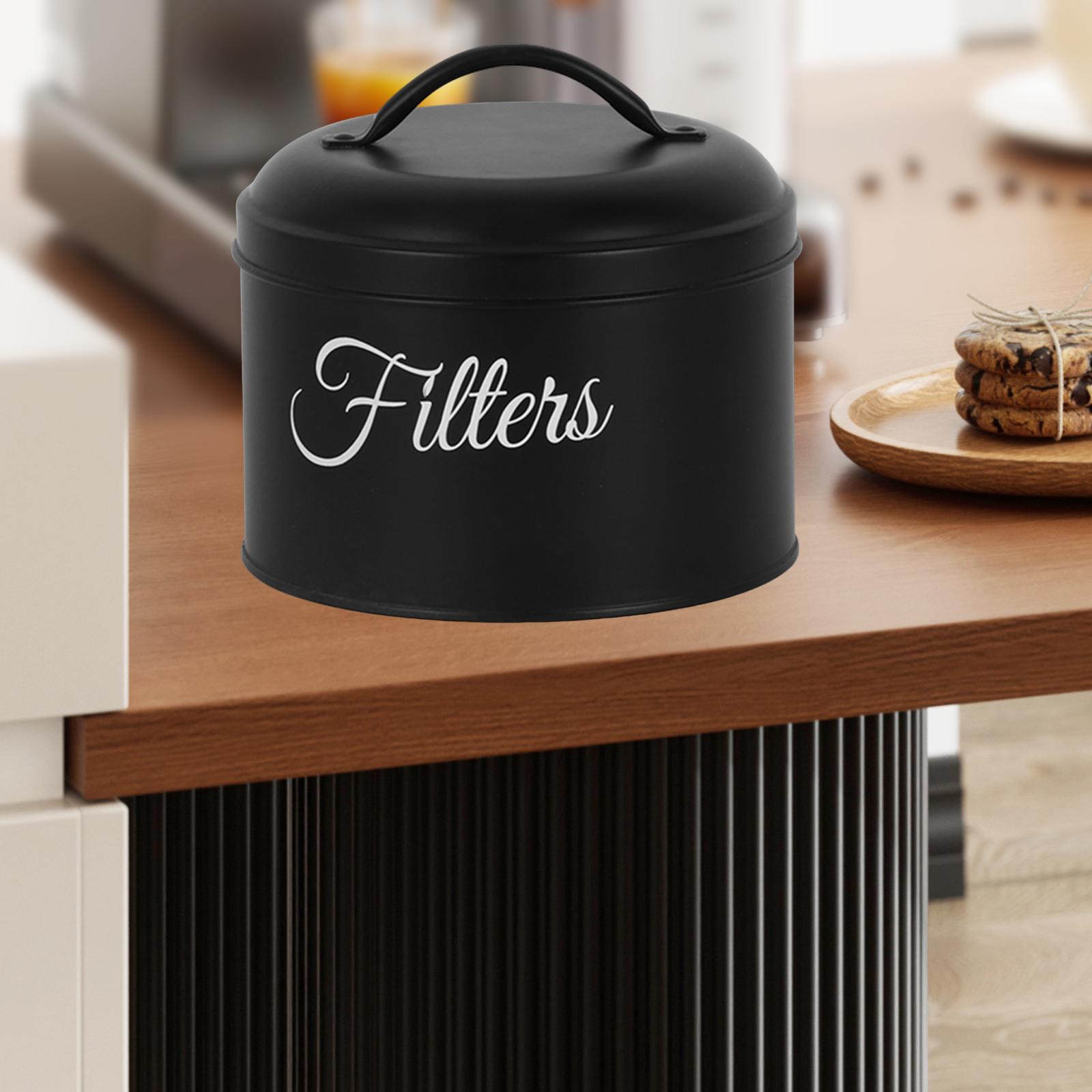 

Держатель фильтра для кофе, аксессуар для кофейного бара с крышкой для прилавка дома на кухне чёрный