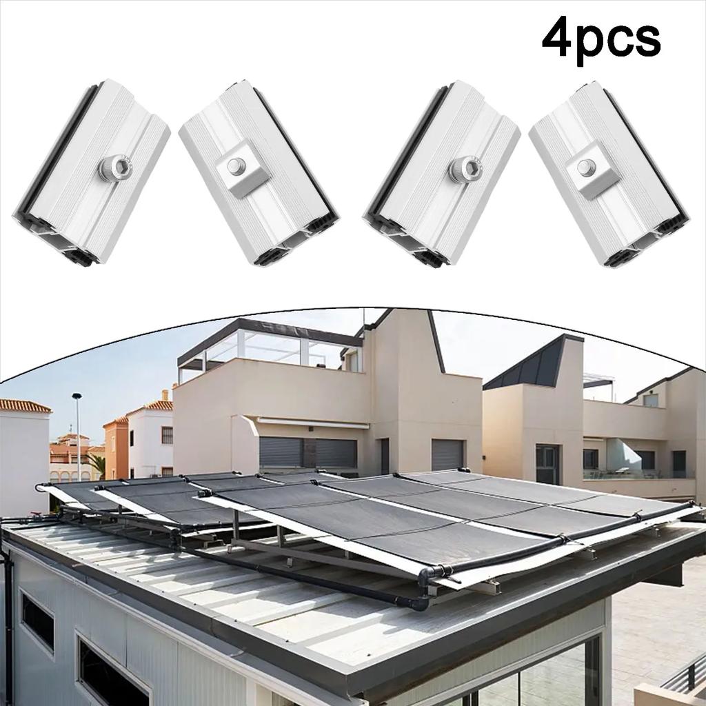 Garden Home Film Middle Clamp Solar Panel Light Weight Sliver 80*46*28.6mm Aluminum Alloy High Quality Material