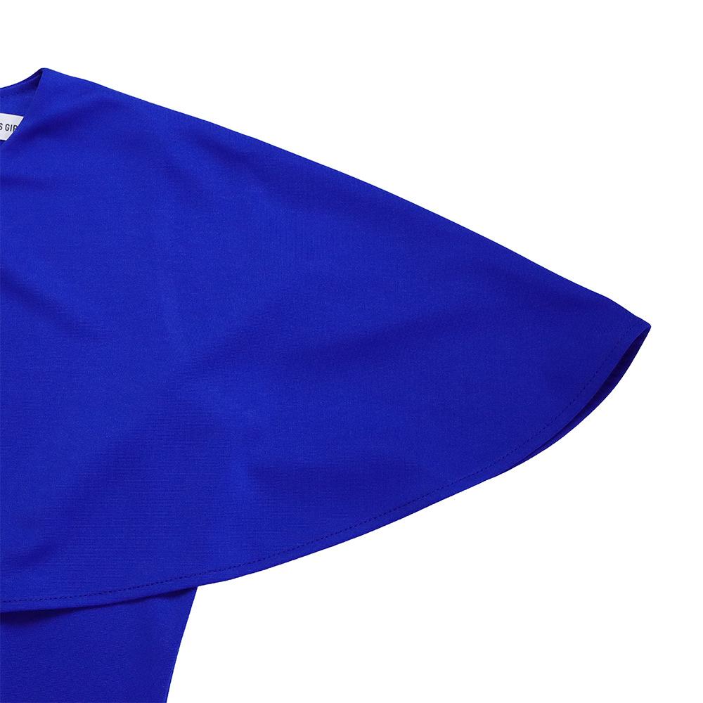 Büyük Boy Kadın İlkbahar Sonbahar Moda Ruffled İnce Elbise Bayanlar Zarif Tek Parça Katı Orta Kollu Kılıf Elbise