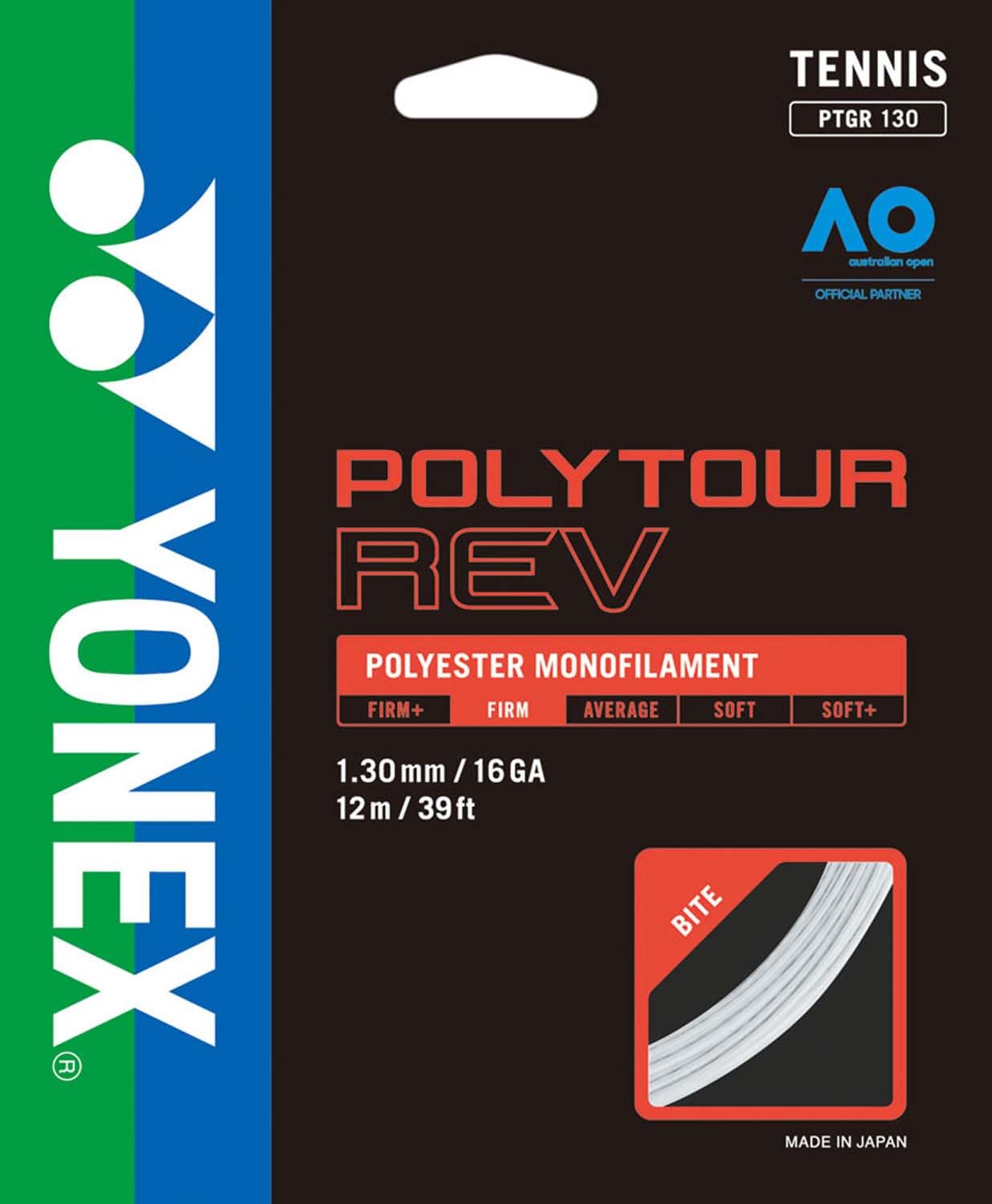 YONEX Poly Tour Rev 130 tennis string white