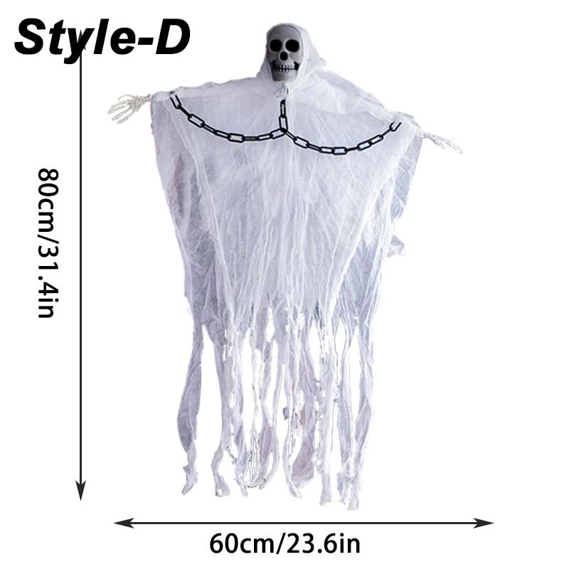Halloween Pumpkin Hanging Ghost Party Decorations Hanging Green Light Light-emitting Sound Props Yard Ghost House Decoration