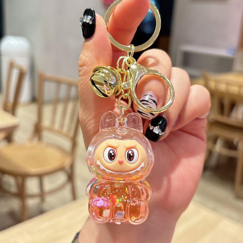 Cartoon Oil Keychain Cute Bunny Bag Small Pendant Internet Celebrity Quicksand Keychain