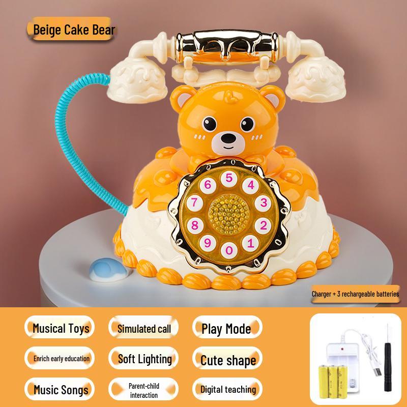 Musical Toy Phone for Early Childhood Development - Simulated Landline for Boys & Girls
