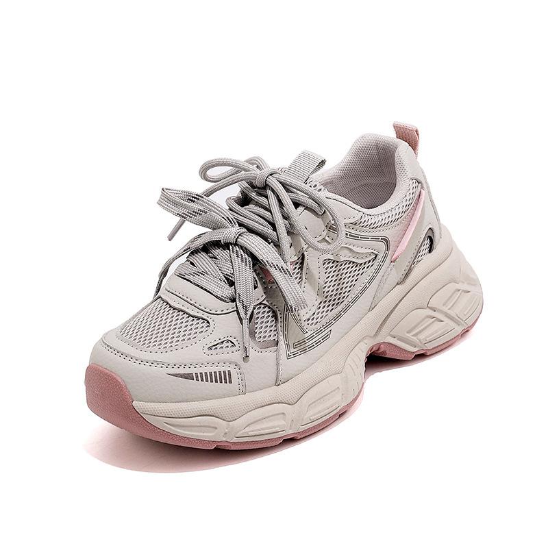 Dad Shoes Women's Spring New Trend Versatile Thick Sole Heightening Mesh Breathable Student Casual Sports Shoes KT-269