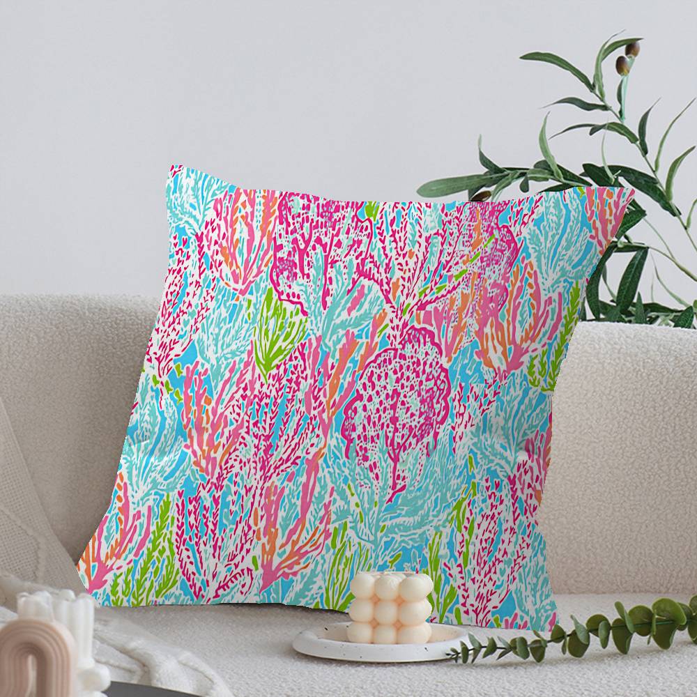 Fashion L-Lilly pulitzer Anime Personalized Pillow Cover Kids Bedroom Wild Party Decor Pillowcase kid Birthday shower Gift