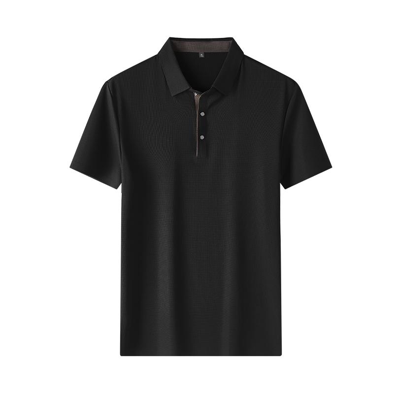 Ice Silk POLO Shirt Seamless POLO Shirt Men's Lapel POLO Shirt Short Sleeve Men