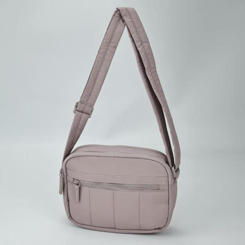 Lightweight Shoulder Messenger Bag Women's Nylon Fluffy Down Mobile Phone Portable Canvas Small Square Bag