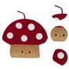 Mushroom Tissue Box Cover Simple Creative Cartoon Tissue Holder Organizer for Kitchen Living Room Bathroom Bedroom Home Decor