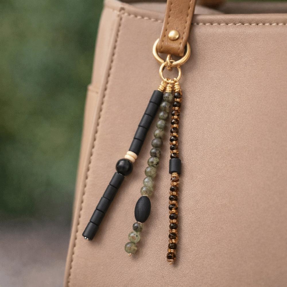 DIY Handmade Bead Keychain Hanging Decoration Car Key Ring Fashion Bag Keychain  Jewelry Gift