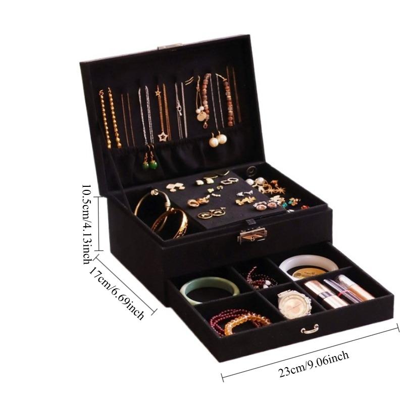 

Velvet Jewelry Box Necklace Earring Organizer Boxes Women s Rings Storage Boxes Display Holder Jewelry Packaging Accessories чорний